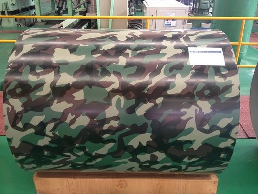 Camuflaje Impresión de color recubierto de bobina PPGI 0.5mm * 1200mm Z150 PVDF DX51D