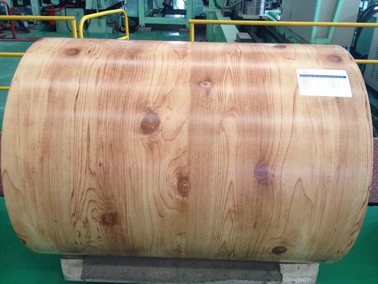 Corota de aluminio de PCM de grano de madera PVDF 3003H24 Corota de color de impresión de 50 años de garantía Corota recubierta de color de impresión