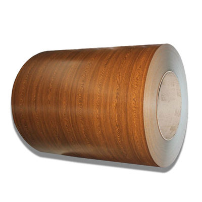 3003H24 H26 bobina de aluminio PVDF hoja de techo de pared Impresión de color bobina de madera de grano 50 años de garantía bobina recubierta de color