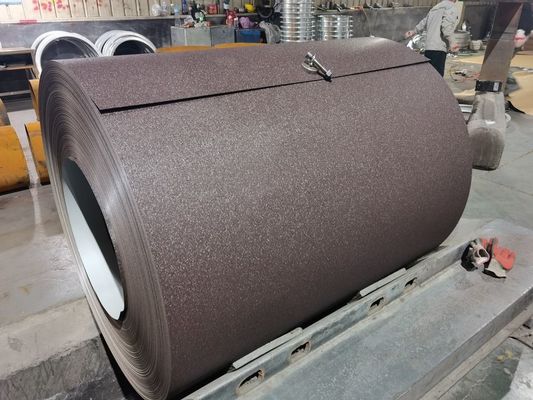 Matt de acero texturizado RAL8017 PVDF 40 años Z275 PPGI PPGL AZ150 0.60×1250 HDP Techo de acero galvanizado de metal pintado