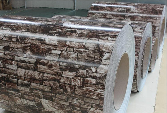 ASTM A755 0,85 mm de grano de ladrillo PPGL bobina de galvalume prepintada