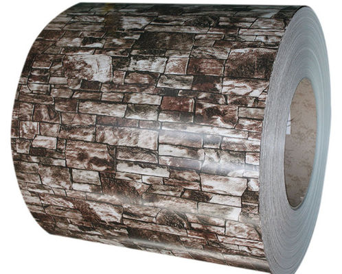 ASTM A755 Modelo de ladrillo de mármol acero galvanizado prepintado con grano de madera para la industria, techos, materiales de construcción