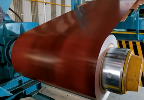 0.38*1000mm bobina de acero galvanizado pre-pintado PPGI PPGL RAL8004 color marrón cobre