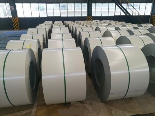 bobinas de aluminio 30% de canaleta blanca 3003H24 RAL9002 Blanco Crema H26 ASTM B209 bobina de lámina de aluminio revestida de metal de color