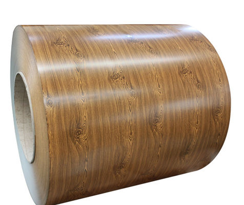 1.2mm PVDF bobina de aluminio de grano de madera 3003H24 bobina de color de impresión de 50 años de garantía bobina recubierta de color de impresión