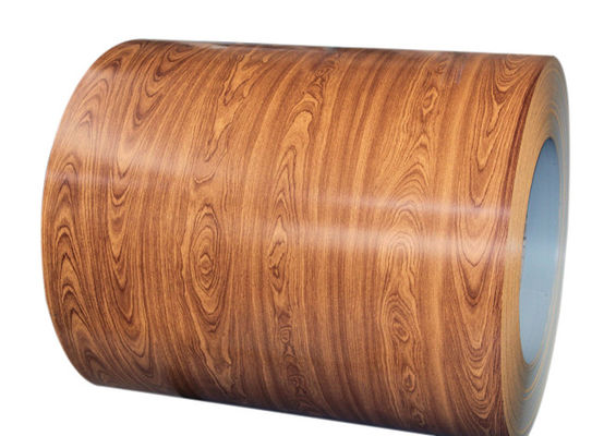 3003H24 H26 bobina de aluminio PVDF Printech bobina de color de madera de grano 50 años de garantía bobina recubierta de color de 1,2 mm