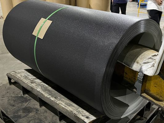 Acero mate negro 40 años de calidad 1250mm HDP PVDF Matt de acero texturizado bobina de acero pintado acero galvanizado techo metálico