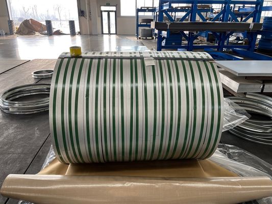 ASTM DIN GB Z275 Z180 G350 Dx51d Dx52D SPCC Spangle Coated Zinc Galvalume Steel Strip Coil Embalaje estándar apto para el mar