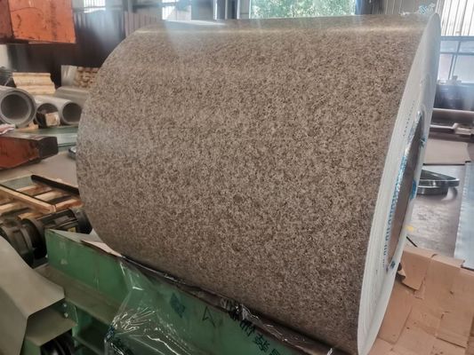 PVDF bobinas de acero de grano de mármol PPGI PPGL bobina de acero galvalume pre-pintada AZ150 Usos de revestimiento de pared 30 años de garantía