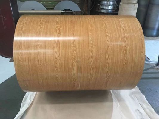Superficie de grano de madera Impresión de bobina recubierta de color