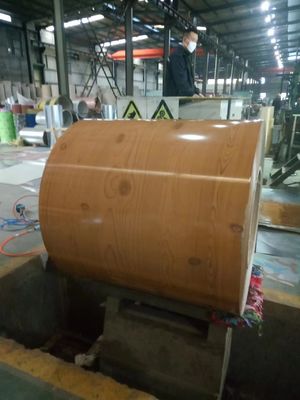 26 Ga 0,55 mm HDP Grano de madera 30 años de garantía Z180 bobina de acero PPGI galvanizado bobina de impresión de color ASTM A755 A653M