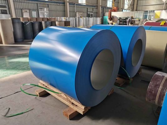 Ral Color Coated en stock Gi PPGI PPGL bobina de acero galvanizado con sumergido en caliente ASTM 0,35 mm 0,45 mm zinc para la hoja de techo