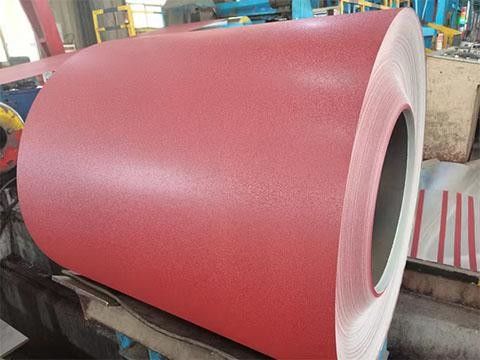 Poliéster 0,3-0,8 mm PPGL patrón grabado texturado/mat prepintado bobina de acero galvanizado PE, PVDF, HDP, SMP