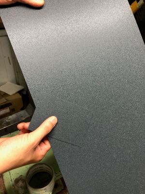 49 pulgadas 26 Ga Matt de acero texturizado RAL7024 HDP Acero pintado Acero galvanizado Techo metálico