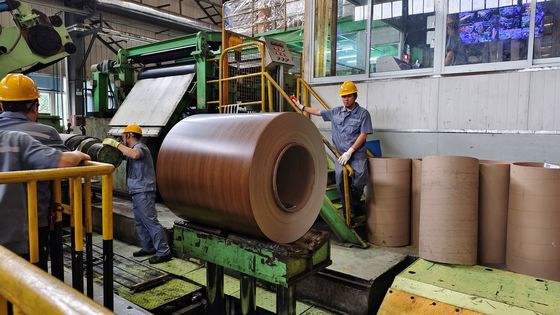 Granos de madera de 30 años de garantía AZ165 Galvalume Color de nuez PPGL HDP bobina de acero Impresión de color revestido de bobina ASTM A755 A653M