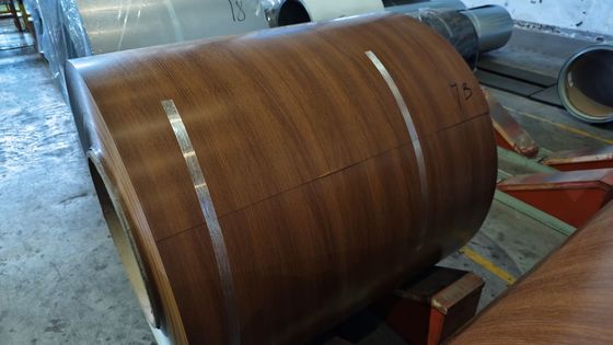 Canadá paneles de techo de metal 40 años de garantía con 0,60 mm HDP de roble oscuro Impresión de la bobina de acero pintado